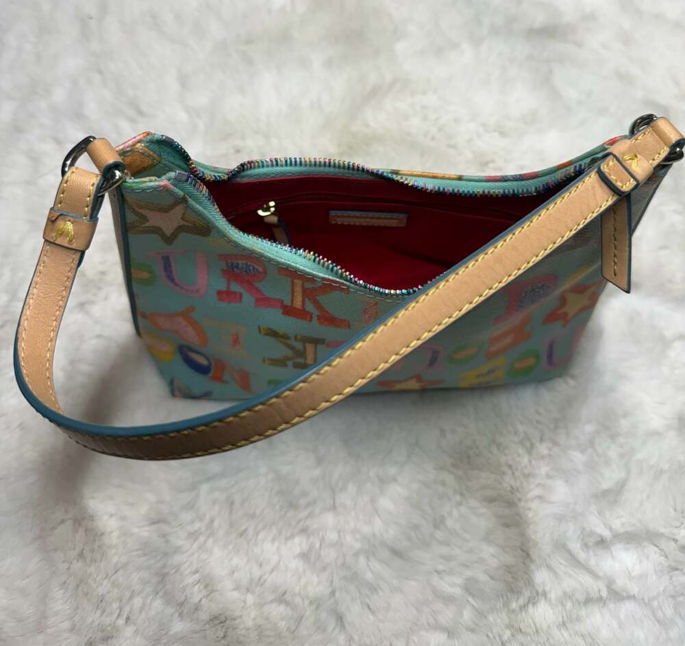 Dooney & Bourke Y2K Graffiti Multi-Color Scribble Small Shoulder Bag - Picture 9 of 10